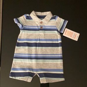 Striped shorts one piece